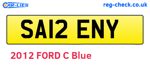 SA12ENY are the vehicle registration plates.