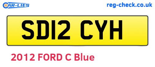 SD12CYH are the vehicle registration plates.