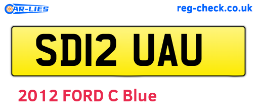 SD12UAU are the vehicle registration plates.