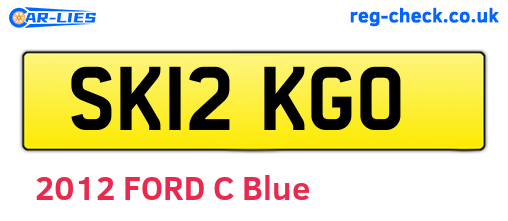 SK12KGO are the vehicle registration plates.