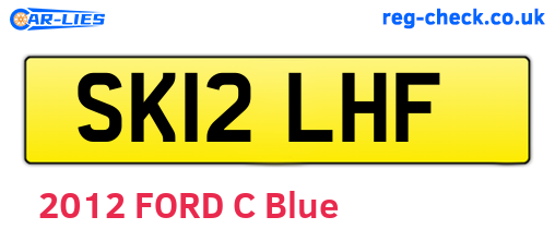 SK12LHF are the vehicle registration plates.