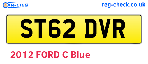 ST62DVR are the vehicle registration plates.