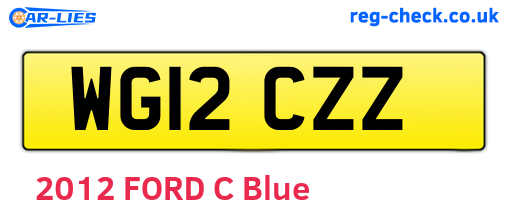 WG12CZZ are the vehicle registration plates.