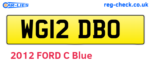 WG12DBO are the vehicle registration plates.