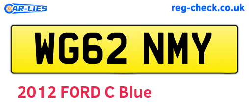 WG62NMY are the vehicle registration plates.