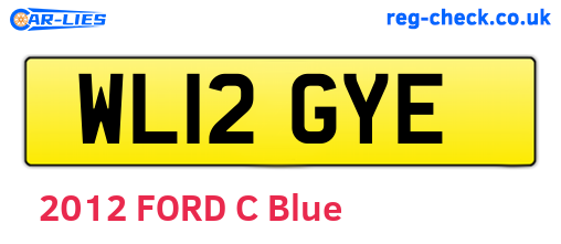 WL12GYE are the vehicle registration plates.