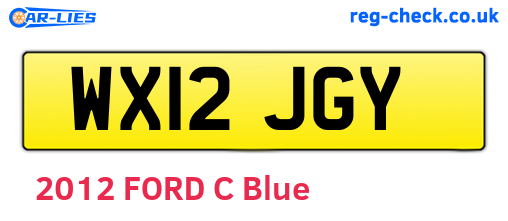 WX12JGY are the vehicle registration plates.