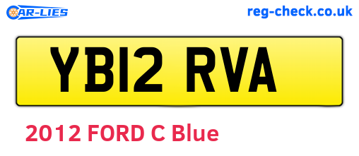 YB12RVA are the vehicle registration plates.