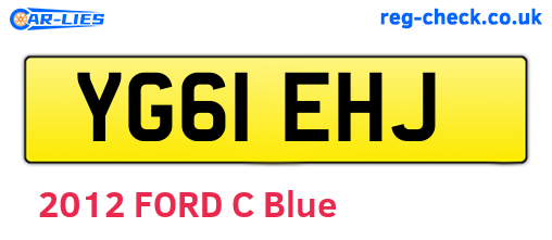 YG61EHJ are the vehicle registration plates.