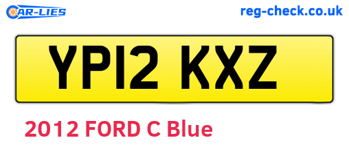 YP12KXZ are the vehicle registration plates.