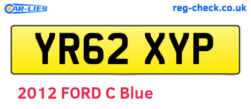 YR62XYP are the vehicle registration plates.