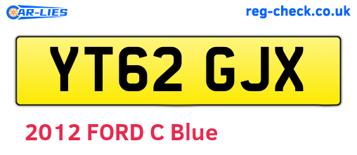 YT62GJX are the vehicle registration plates.