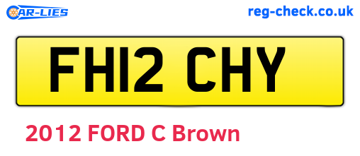 FH12CHY are the vehicle registration plates.