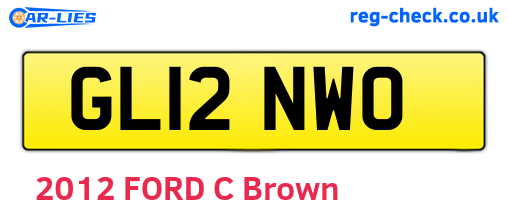 GL12NWO are the vehicle registration plates.