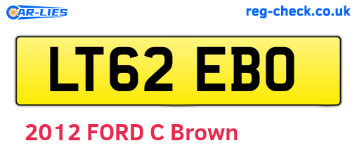 LT62EBO are the vehicle registration plates.