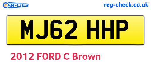 MJ62HHP are the vehicle registration plates.