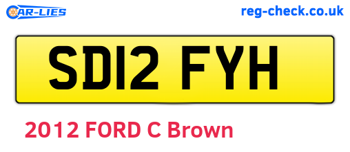 SD12FYH are the vehicle registration plates.