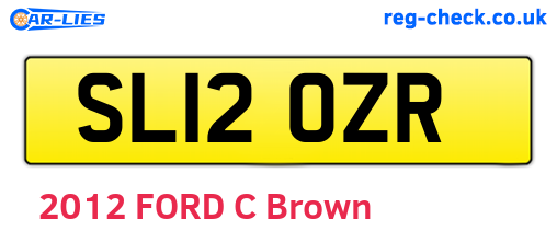 SL12OZR are the vehicle registration plates.