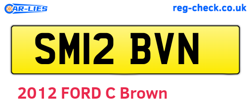 SM12BVN are the vehicle registration plates.