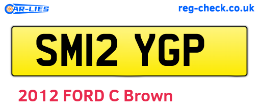 SM12YGP are the vehicle registration plates.