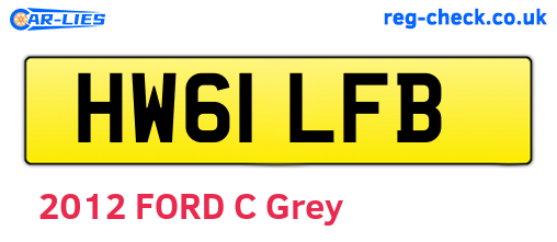 HW61LFB are the vehicle registration plates.