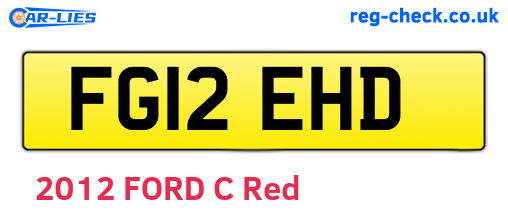FG12EHD are the vehicle registration plates.