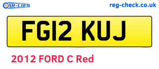 FG12KUJ are the vehicle registration plates.