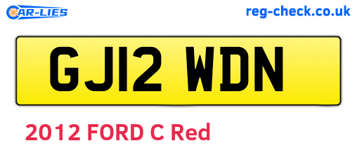 GJ12WDN are the vehicle registration plates.