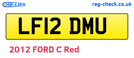 LF12DMU are the vehicle registration plates.