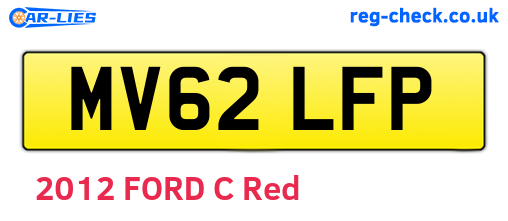 MV62LFP are the vehicle registration plates.