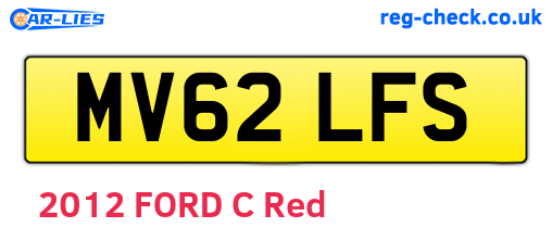 MV62LFS are the vehicle registration plates.