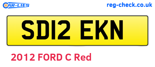 SD12EKN are the vehicle registration plates.