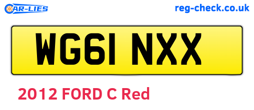 WG61NXX are the vehicle registration plates.