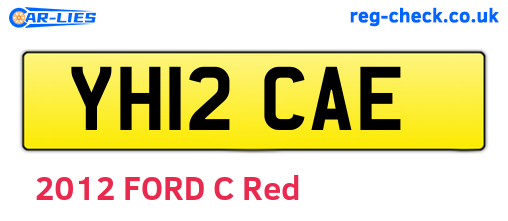YH12CAE are the vehicle registration plates.
