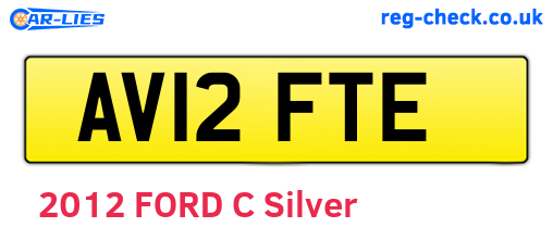 AV12FTE are the vehicle registration plates.