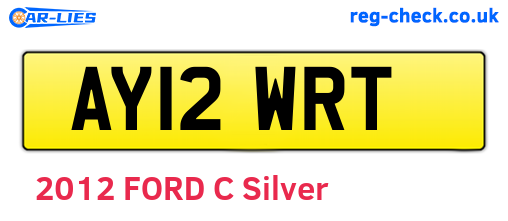AY12WRT are the vehicle registration plates.