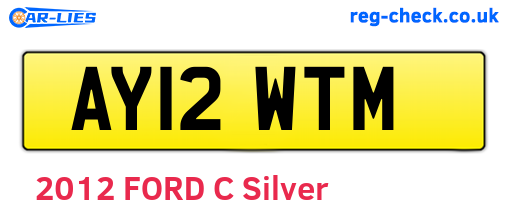 AY12WTM are the vehicle registration plates.
