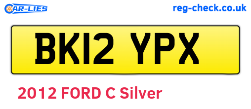 BK12YPX are the vehicle registration plates.