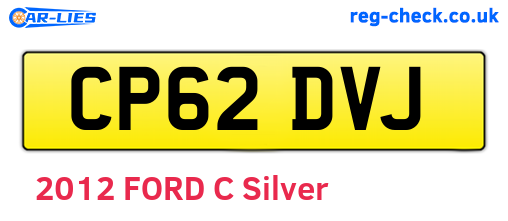 CP62DVJ are the vehicle registration plates.