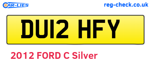 DU12HFY are the vehicle registration plates.