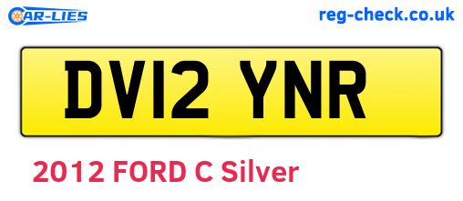 DV12YNR are the vehicle registration plates.