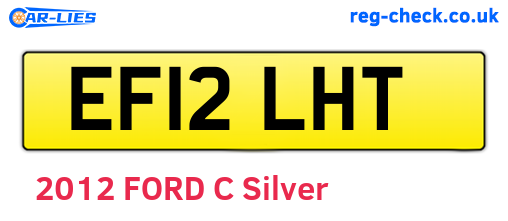 EF12LHT are the vehicle registration plates.