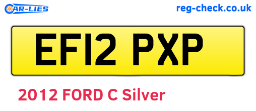 EF12PXP are the vehicle registration plates.