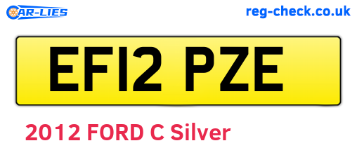 EF12PZE are the vehicle registration plates.