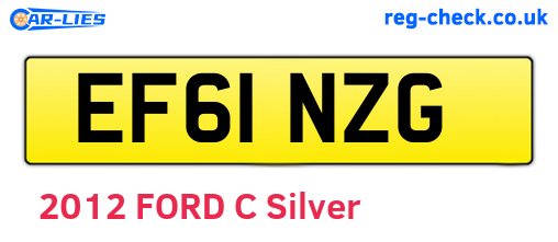 EF61NZG are the vehicle registration plates.
