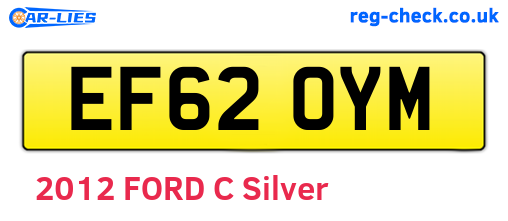 EF62OYM are the vehicle registration plates.