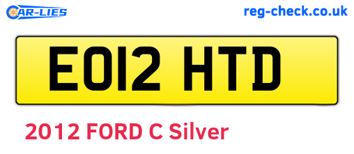 EO12HTD are the vehicle registration plates.