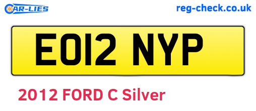EO12NYP are the vehicle registration plates.