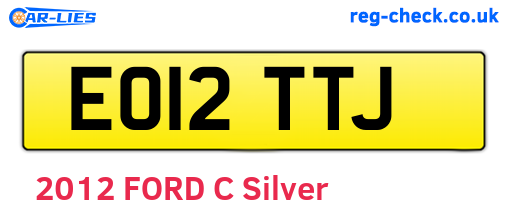 EO12TTJ are the vehicle registration plates.