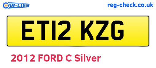 ET12KZG are the vehicle registration plates.
